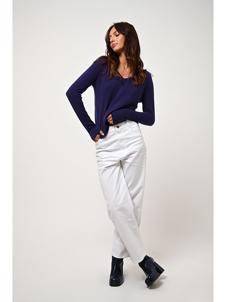 AUTHENTIC CASHMERE Kaszmirowy sweter "Galise" w kolorze fioletowym rozmiar: XL