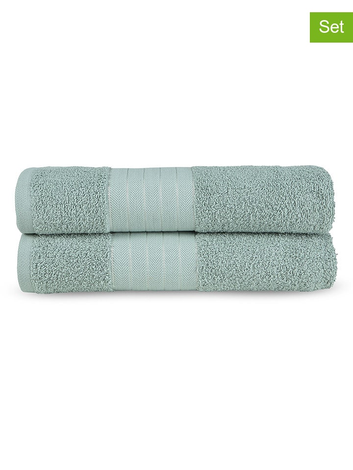 Good Morning Ręczniki prysznicowe (2 szt.) w kolorze miętowym rozmiar: 70x140 cm