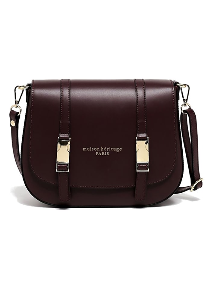maison héritage PARIS Skórzana torebka "Tex" w kolorze bordowym - 25 x 19 x 9 cm rozmiar: onesize