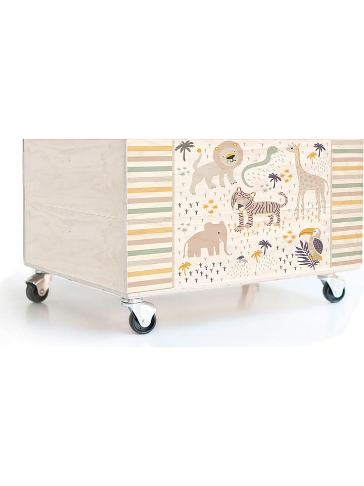 little nice things Skrzynia "Africa" w kolorze beżowym na kółkach - 50 x 24 x 35 cm rozmiar: onesize