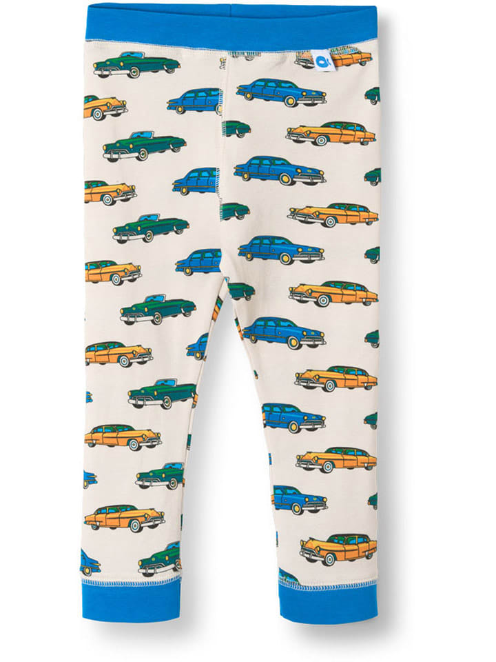 Småfolk Legginsy "Elstar" w kolorze niebiesko-białym rozmiar: 68