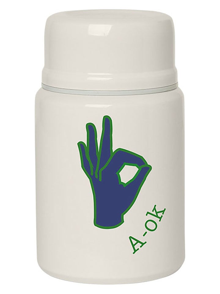 FABELAB Pojemnik termiczny "A-OK" w kolorze białym - 450 ml rozmiar: onesize