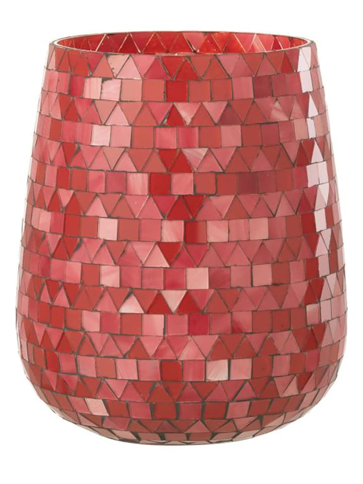 J Line Świecznik w kolorze czerwonym - wys. 21 x Ø 17 cm rozmiar: onesize