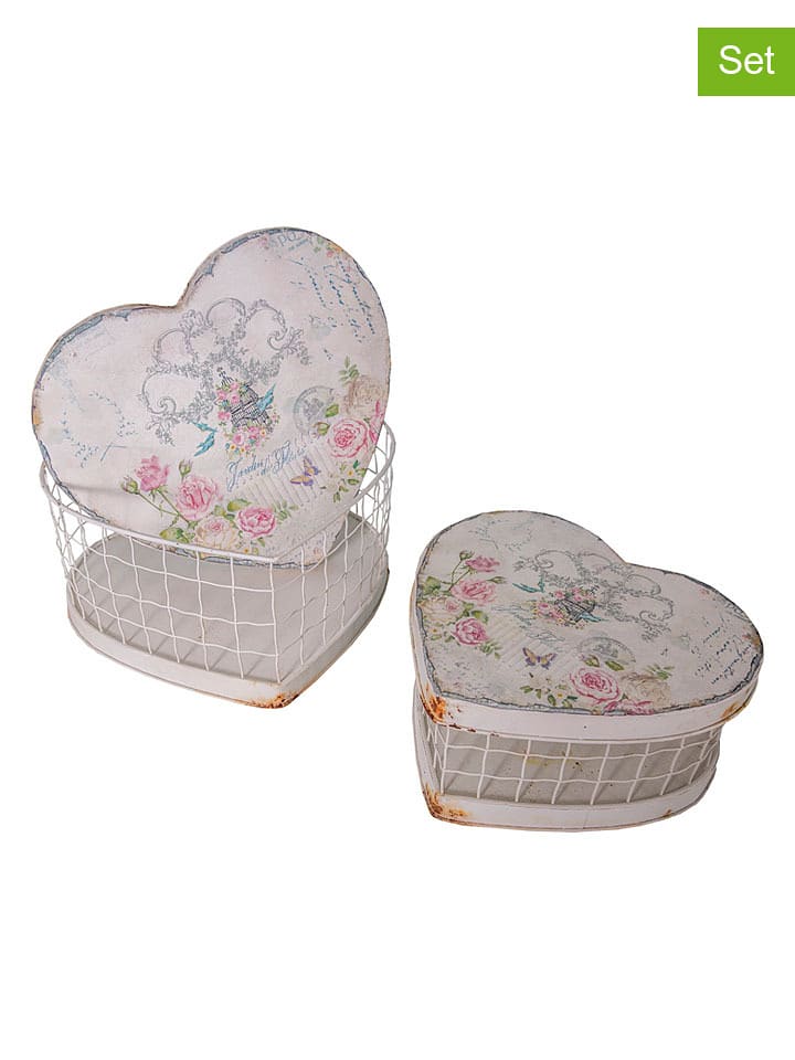 Anticline Pudełka (2 szt.) w kolorze kremowo-jasnoróżowym rozmiar: onesize