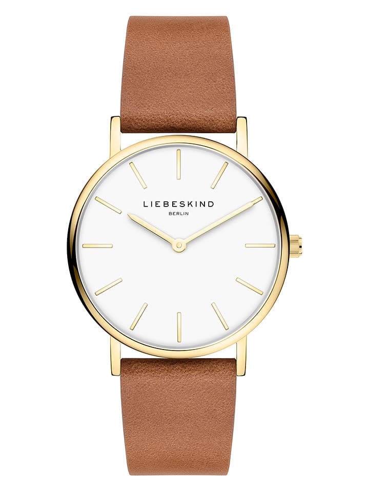 Liebeskind Zegarek kwarcowy w kolorze złoto-jasnobrązowo-białym rozmiar: onesize