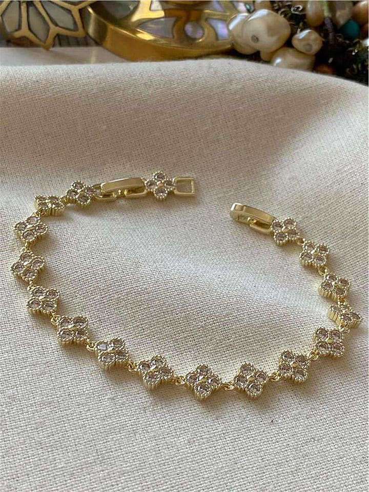 Luseera Pozłacana bransoletka z elementami ozdobnymi rozmiar: onesize