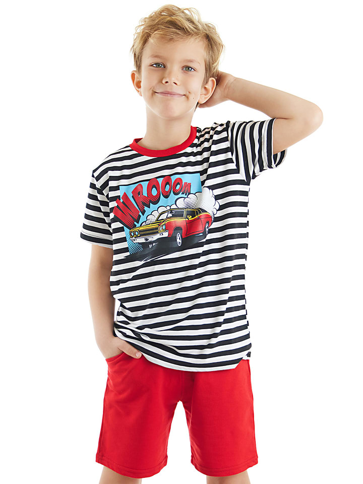 Denokids 2-częściowy zestaw "Wroom" w kolorze czarno-biało-czerwonym rozmiar: 110