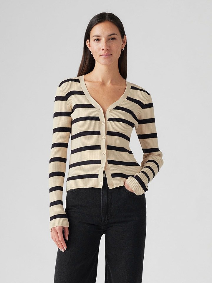 Levi's Kardigan w kolorze kremowo-czarnym rozmiar: M