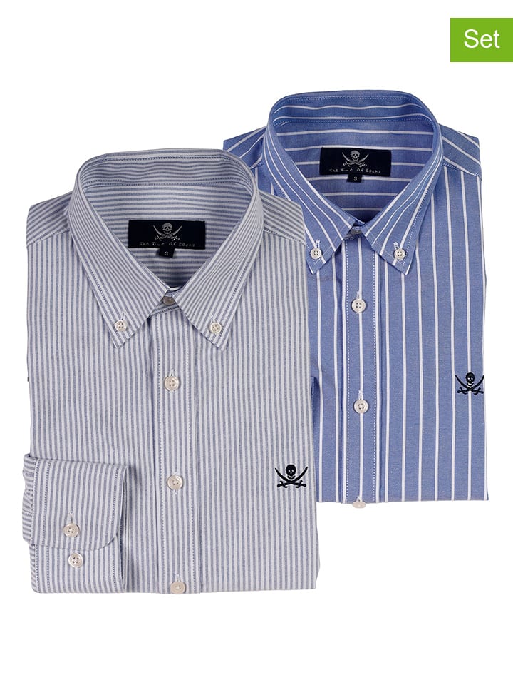 The Time of Bocha Koszule (2 szt.) - Regular fit - w kolorze błękitno-niebieskim rozmiar: XL