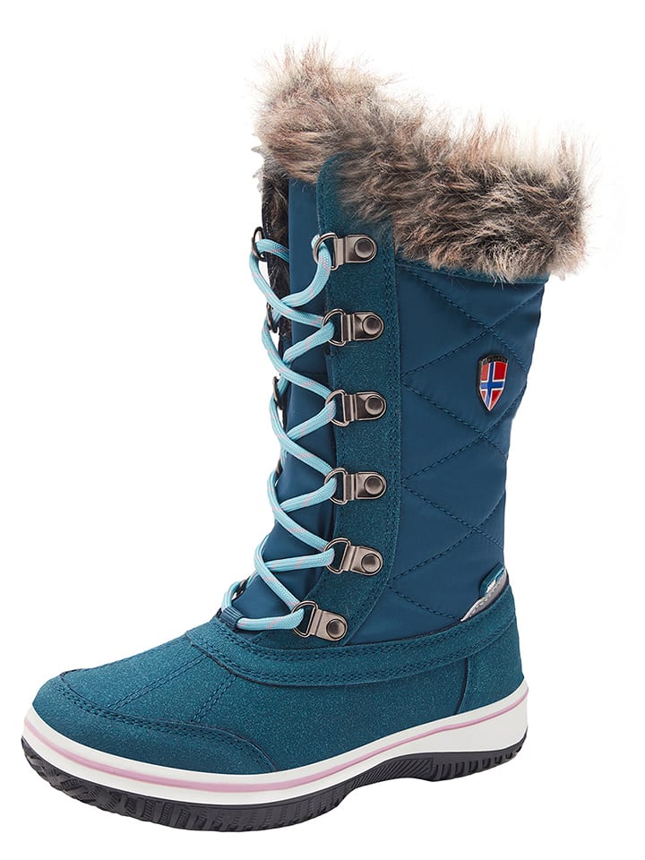 Trollkids Kozaki zimowe "Holmenkollen" w kolorze niebieskim rozmiar: 38