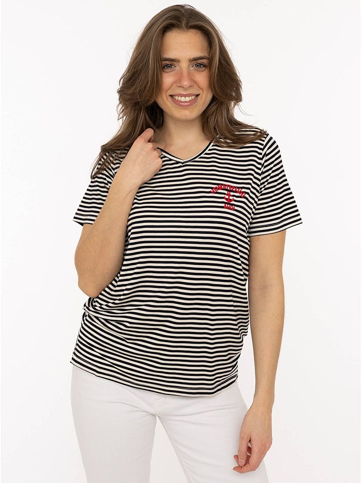 Zwillingsherz Koszulka w kolorze czarno-białym rozmiar: L