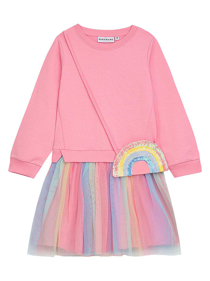 Danamade Sukienka w kolorze jasnoróżowym ze wzorem rozmiar: 98