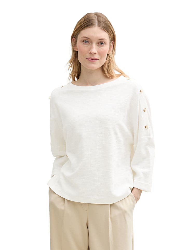 Tom Tailor Bluzka w kolorze kremowym rozmiar: XL