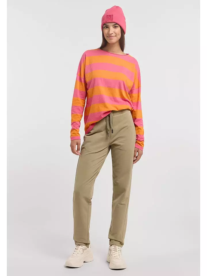 ELBSAND Koszulka "Milia" w kolorze różowo-pomarańczowym rozmiar: XS