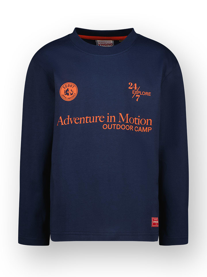 Vingino Koszulka "Herris" w kolorze granatowym rozmiar: 140