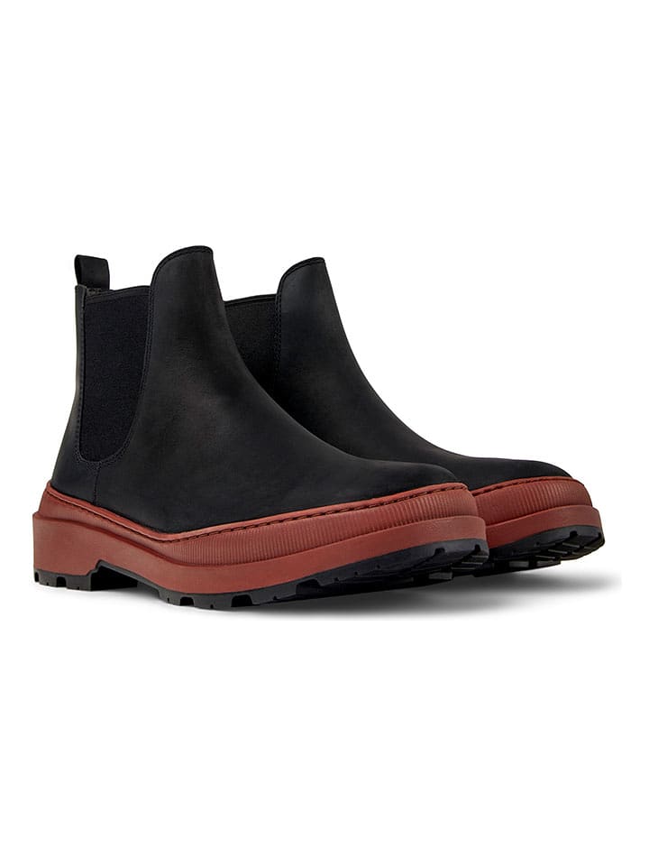 Camper Skórzane sztyblety w kolorze czarno-jasnobrązowym rozmiar: 43