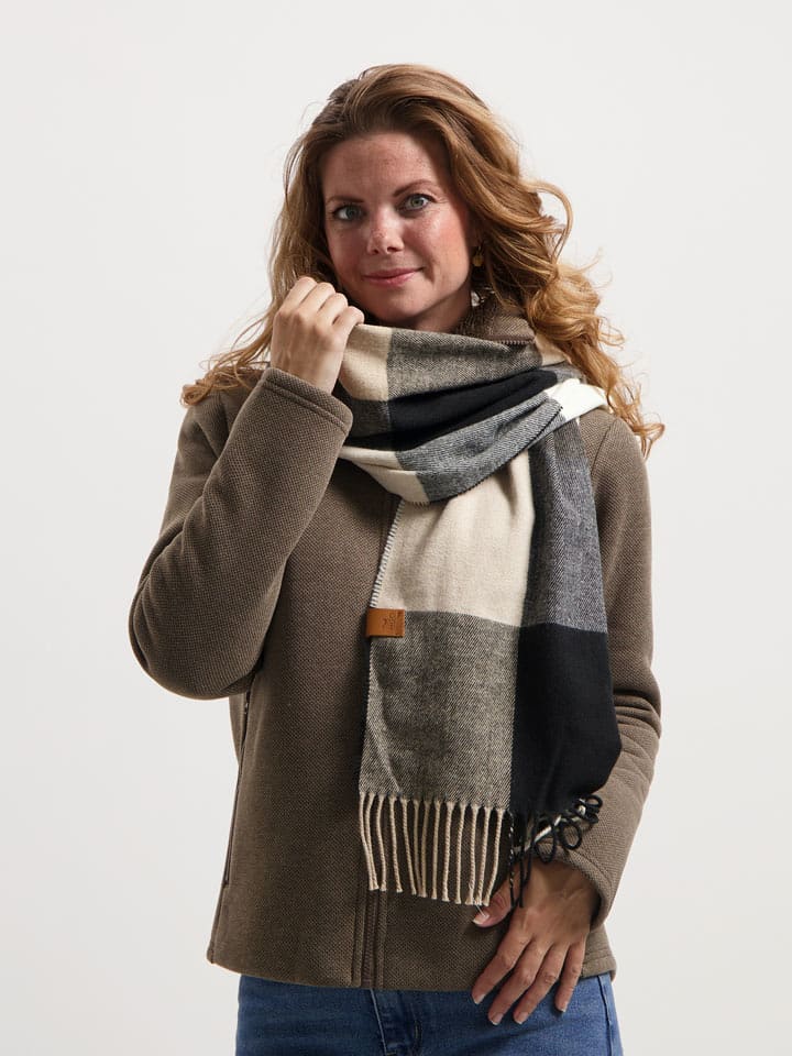 TRAVELIN' Szal w kolorze czarno-beżowym rozmiar: onesize