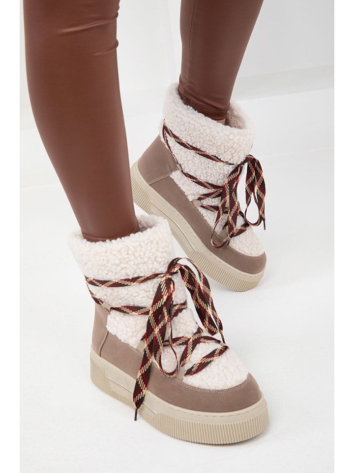 trendyol Botki w kolorze białym rozmiar: 39