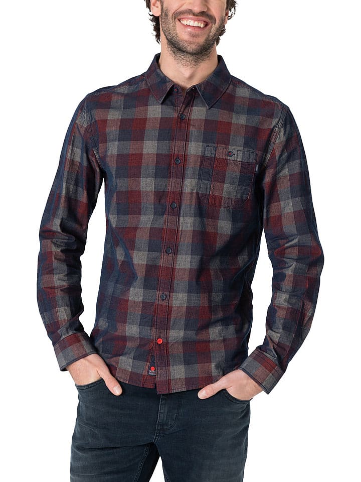 Timezone Koszula w kolorze granatowo-czerwonym rozmiar: 3XL