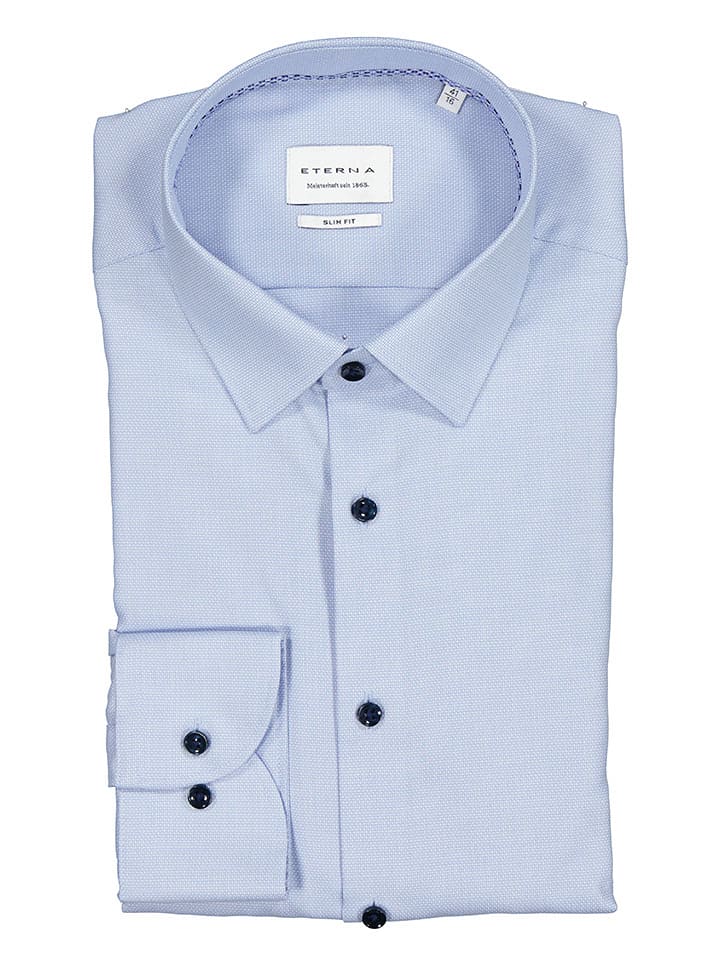 Eterna Koszula - Slim fit - w kolorze błękitnym rozmiar: 40