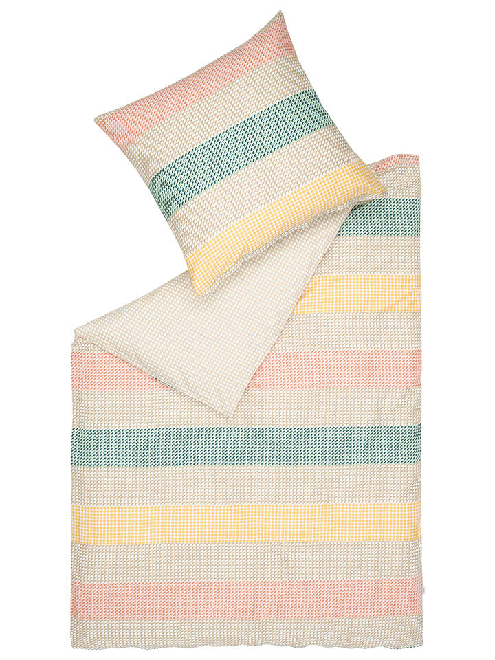 ESPRIT Komplet pościeli satynowej "Benno" ze wzorem rozmiar: 155x220 cm