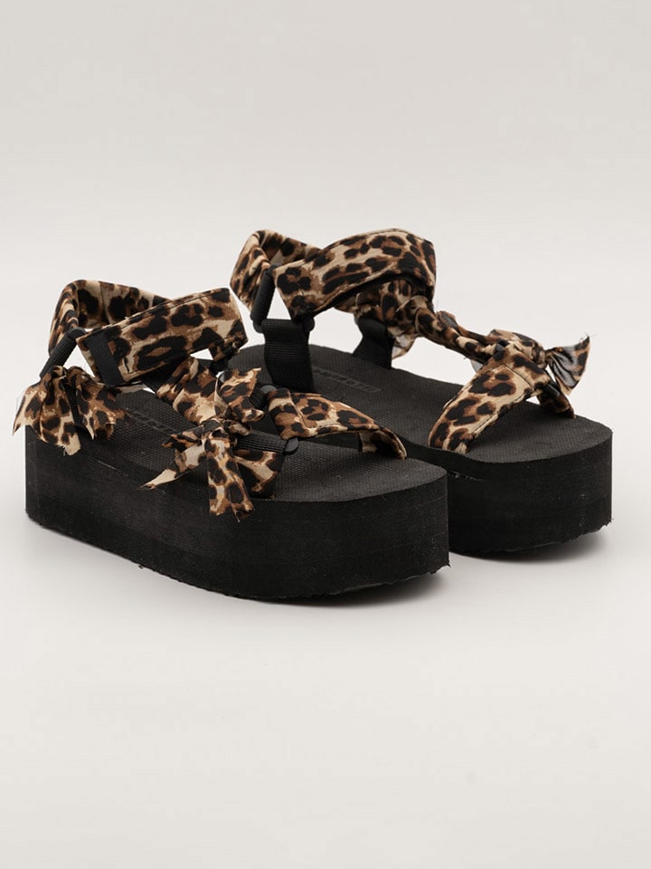 Bellucci Sandały w kolorze jasnobrązowo-czarnym rozmiar: 39