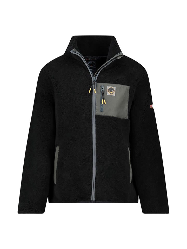 Geographical Norway Kurtka polarowa "Urock" w kolorze czarno-szarym rozmiar: 152