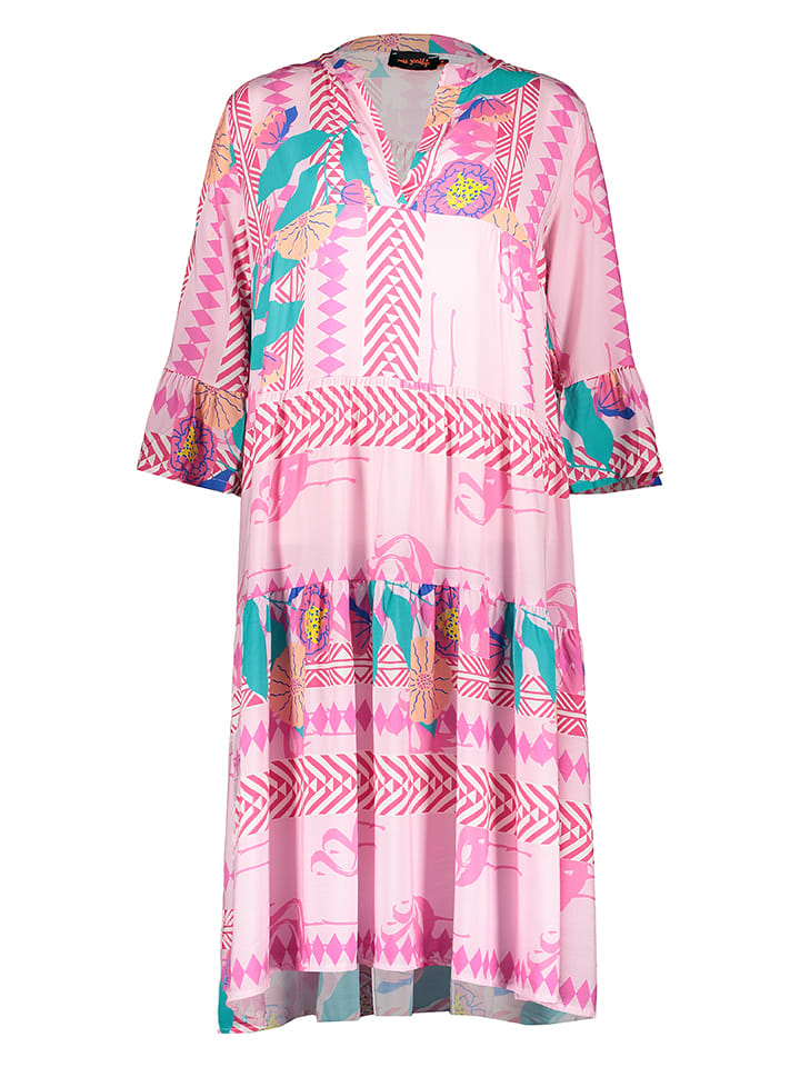 miss goodlife Sukienka w kolorze jasnoróżowo-turkusowym rozmiar: S