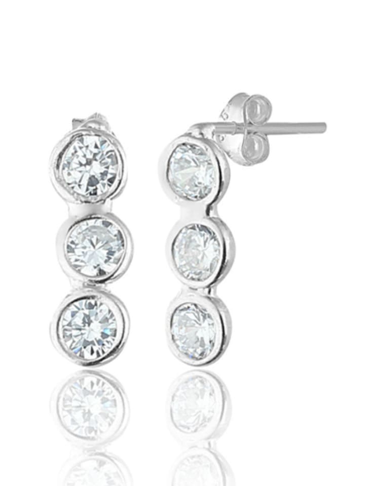 Lodie Silver Srebrne kolczyki-wkrętki z cyrkoniami rozmiar: onesize