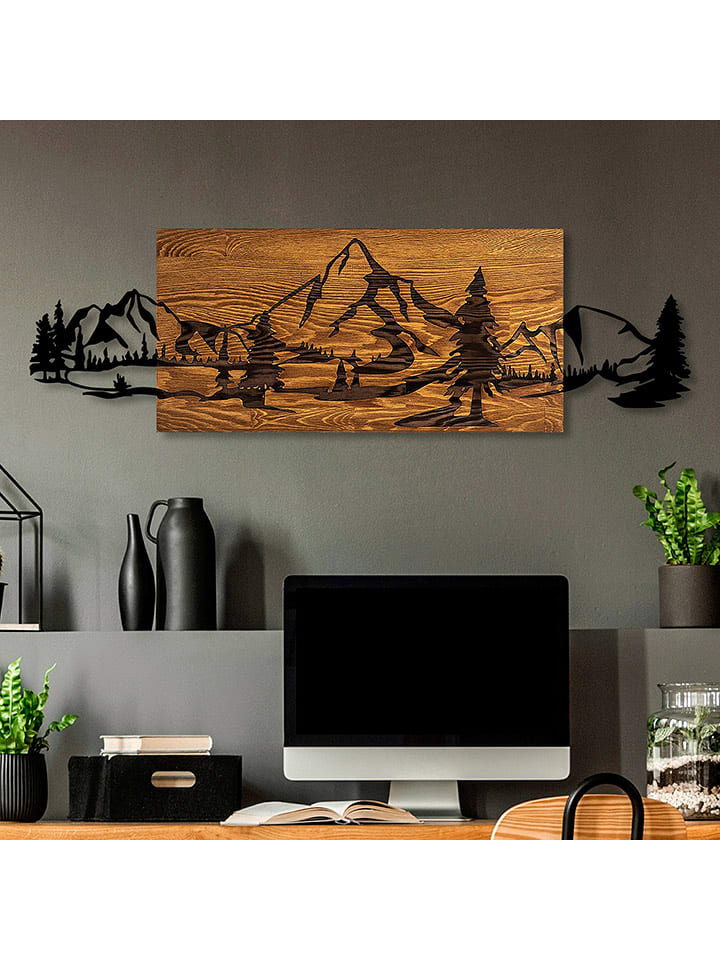 ABERTO DESIGN Dekoracja ścienna "Mountain Range" - 95 x 30 cm rozmiar: onesize
