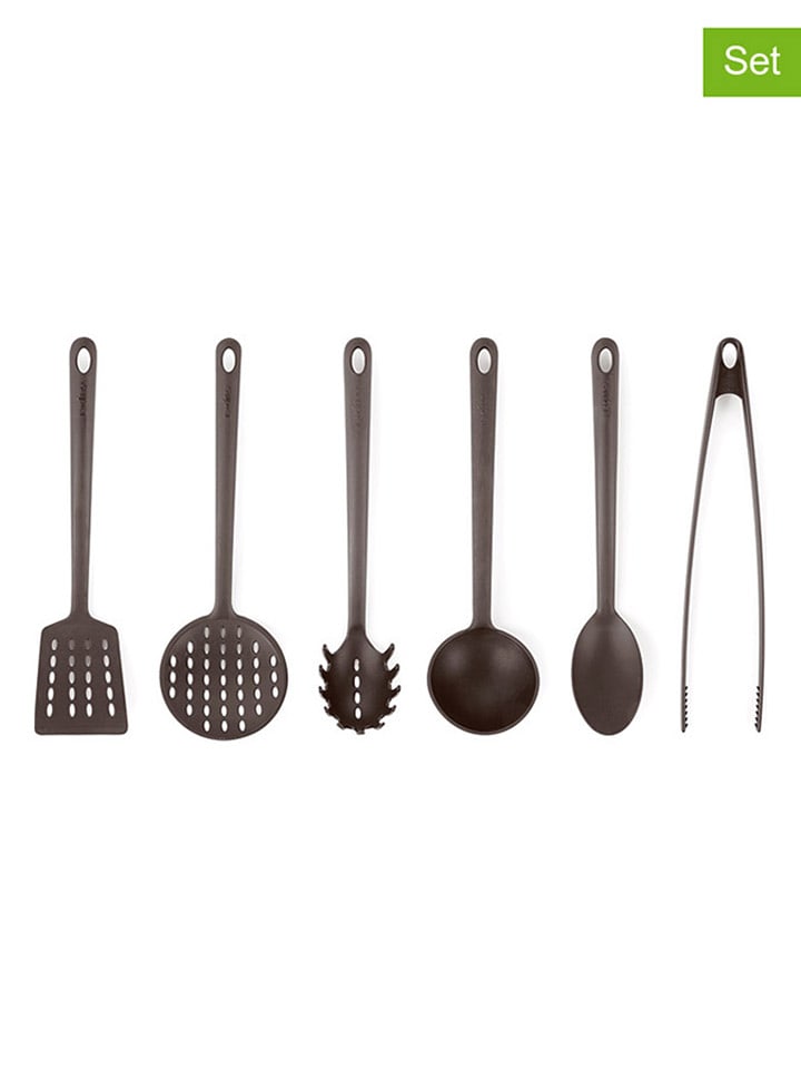 EXCELSA 6-częściowy zestaw przyborów kuchennych "Naif" w kolorze szarym rozmiar: onesize