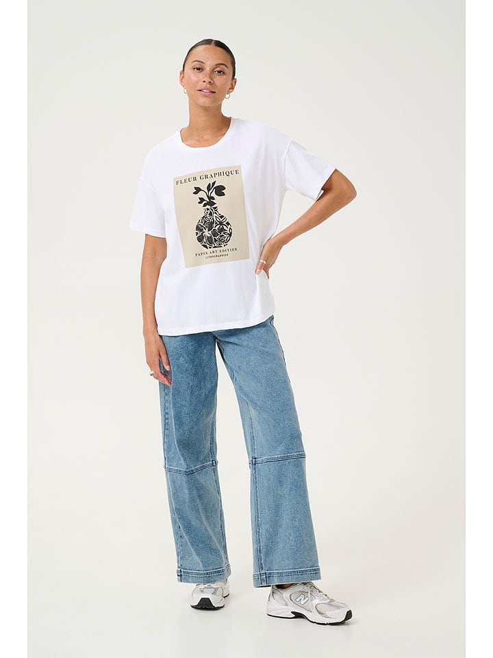 Kaffe Koszulka "Fin" w kolorze białym rozmiar: XL