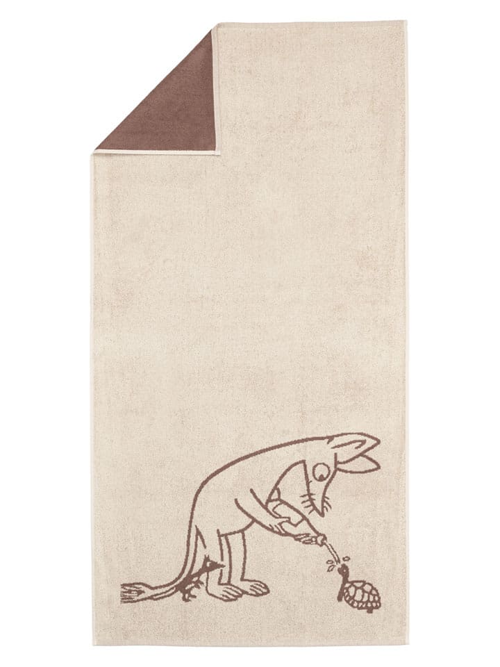Moomin Ręcznik prysznicowy "Sniff" w kolorze kremowo-brązowym - 140 x 70 cm rozmiar: onesize