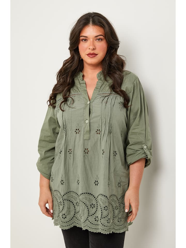 Curvy Lady Tunika w kolorze khaki rozmiar: 48/50