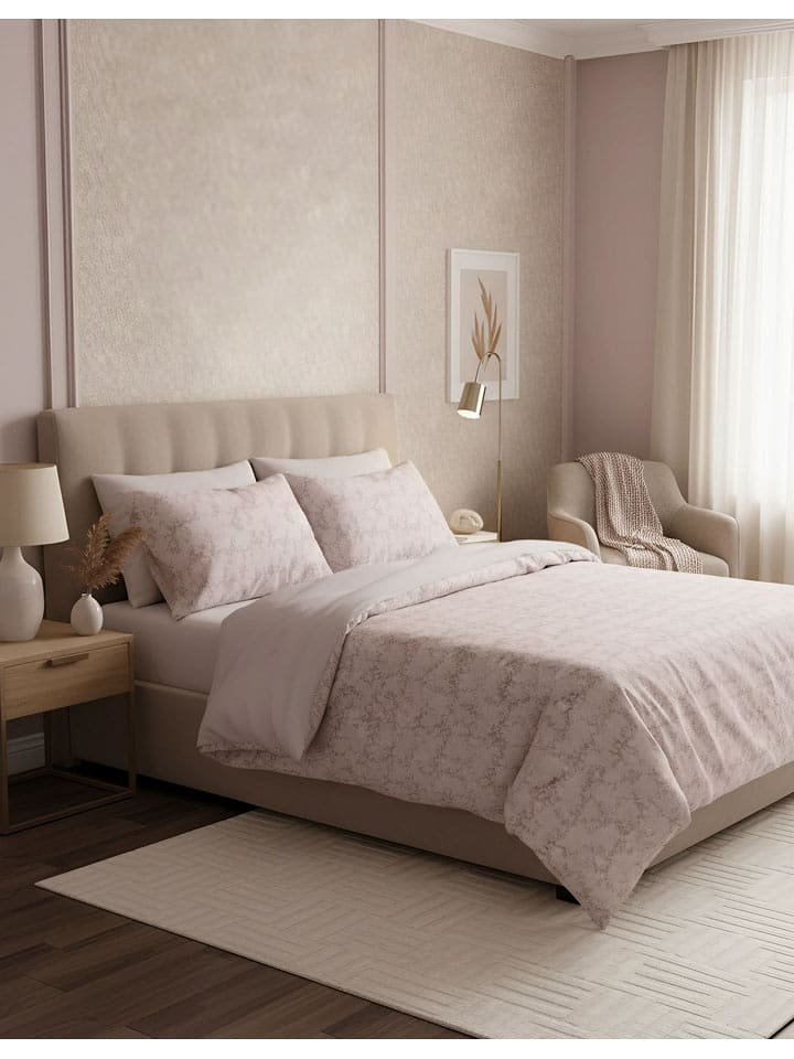 Mijolnir Komplet pościeli satynowej w kolorze jasnoróżowym rozmiar: 135x200 cm