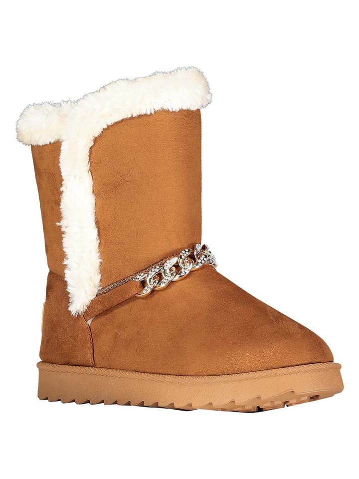 Geographical Norway Botki zimowe "Oseille" w kolorze jasnobrązowym rozmiar: 36