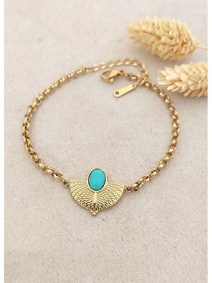 Nakkash Pozłacana bransoletka z elementami ozdobnymi rozmiar: onesize