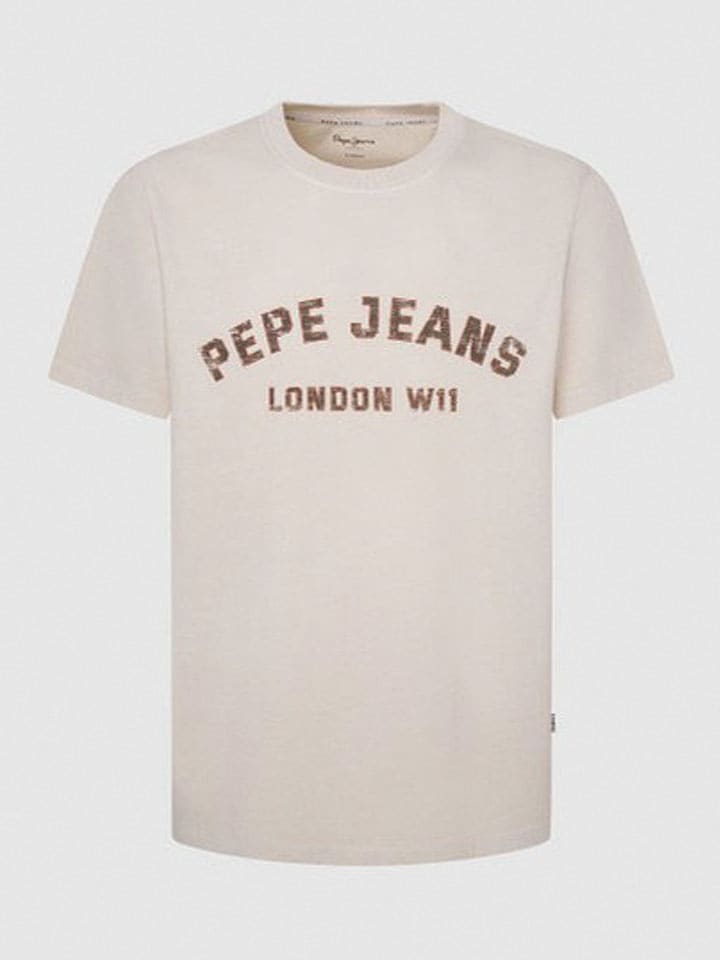 Pepe Jeans Koszulka "Aldridge" w kolorze kremowym rozmiar: S