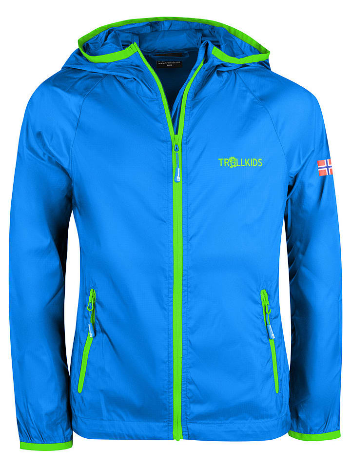 Trollkids Kurtka przeciwwiatrowa "Fjell" w kolorze błękitnym rozmiar: 116