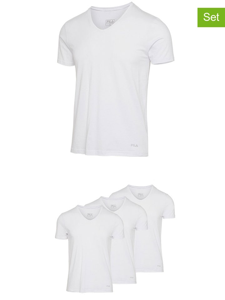 Fila Koszulki (3 szt.) w kolorze białym rozmiar: S