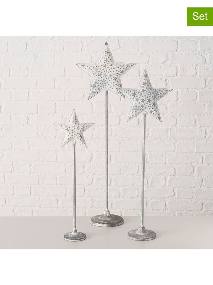 Boltze Dekoracje (3 szt.) "Stephanus" w kolorze srebrnym rozmiar: onesize