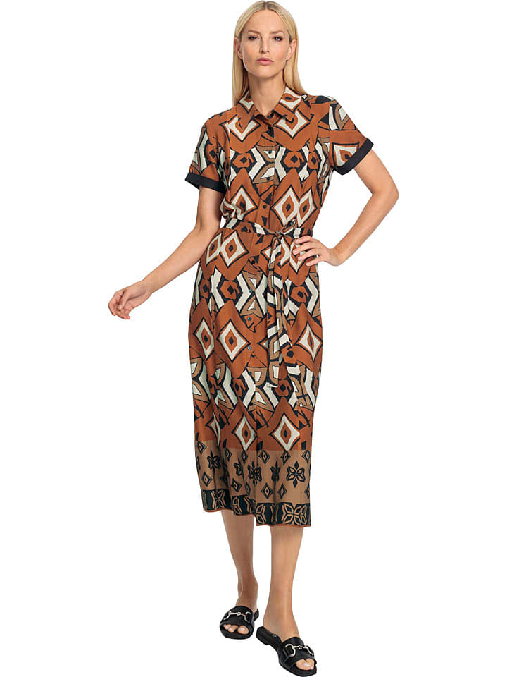 Heine Sukienka w kolorze jasnobrązowo-beżowo-czarnym rozmiar: 36