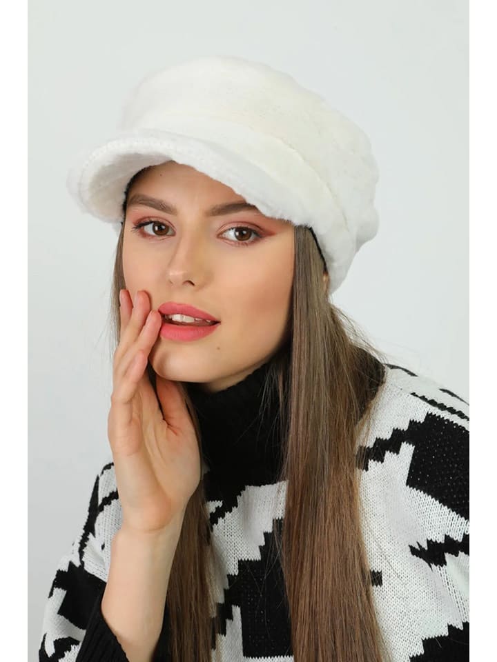 Lucky Bees Czapka w kolorze białym rozmiar: onesize