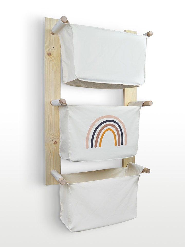 Woody Kids Półka ścienna w kolorze biało-beżowym - 40 x 90 x 15 cm rozmiar: onesize