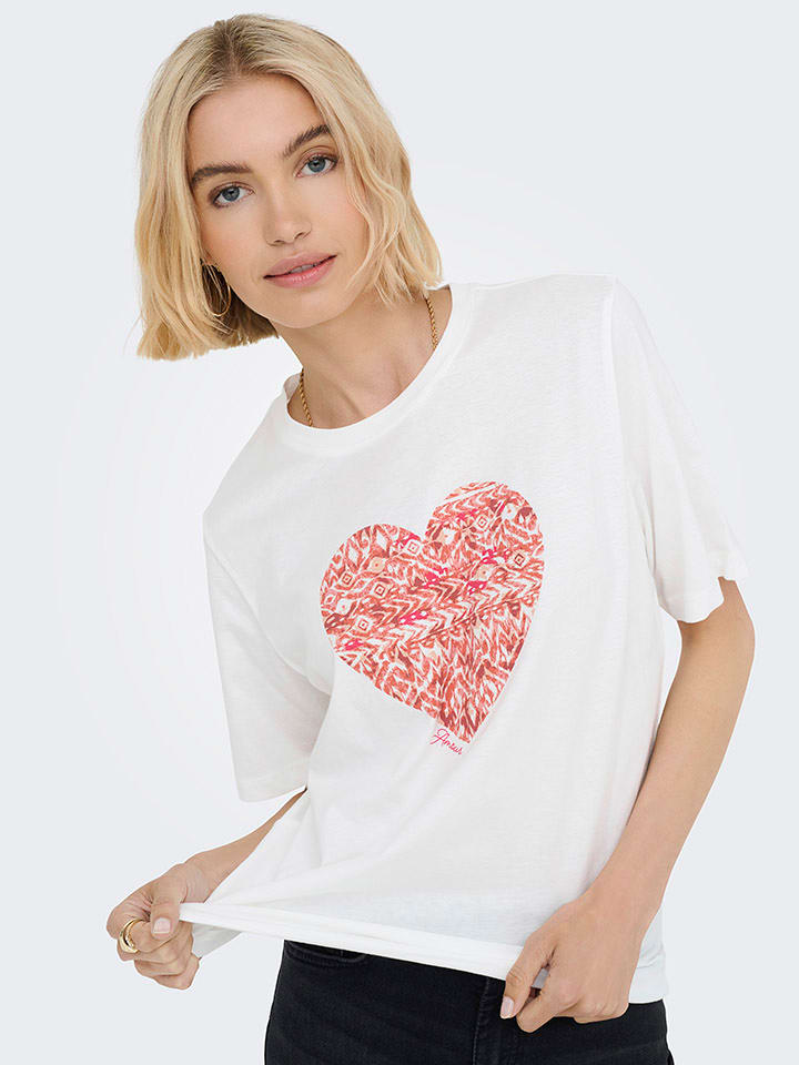 JDY Koszulka w kolorze białym rozmiar: M