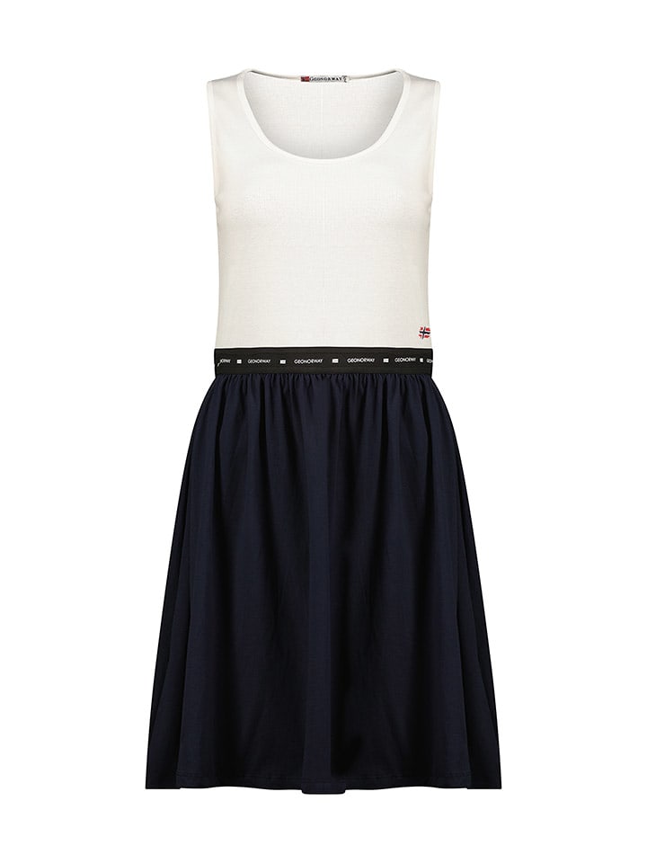 Geographical Norway Sukienka "Jodia" w kolorze biało-granatowym rozmiar: XL