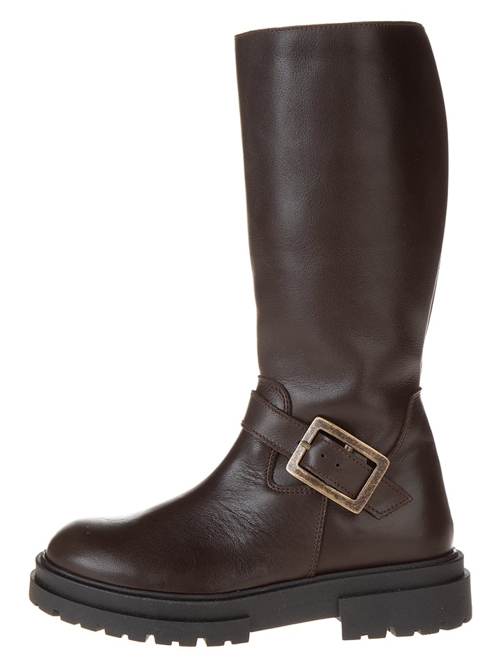 lamino Skórzane kozaki w kolorze brązowym rozmiar: 39