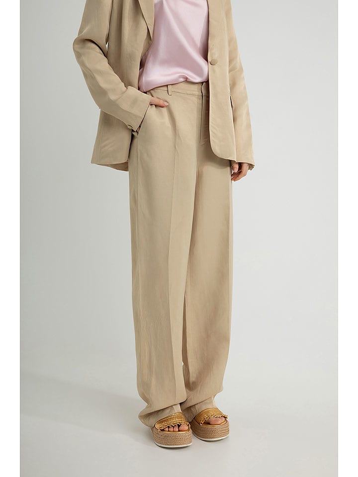 Josephine & Co Spodnie "Dorothea" w kolorze beżowym rozmiar: 44