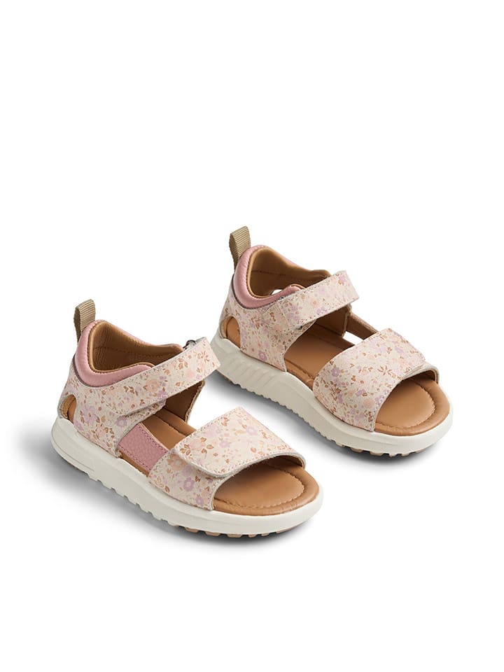 Wheat Skórzane sandały "Maxie" w kolorze jasnoróżowo-kremowym rozmiar: 31