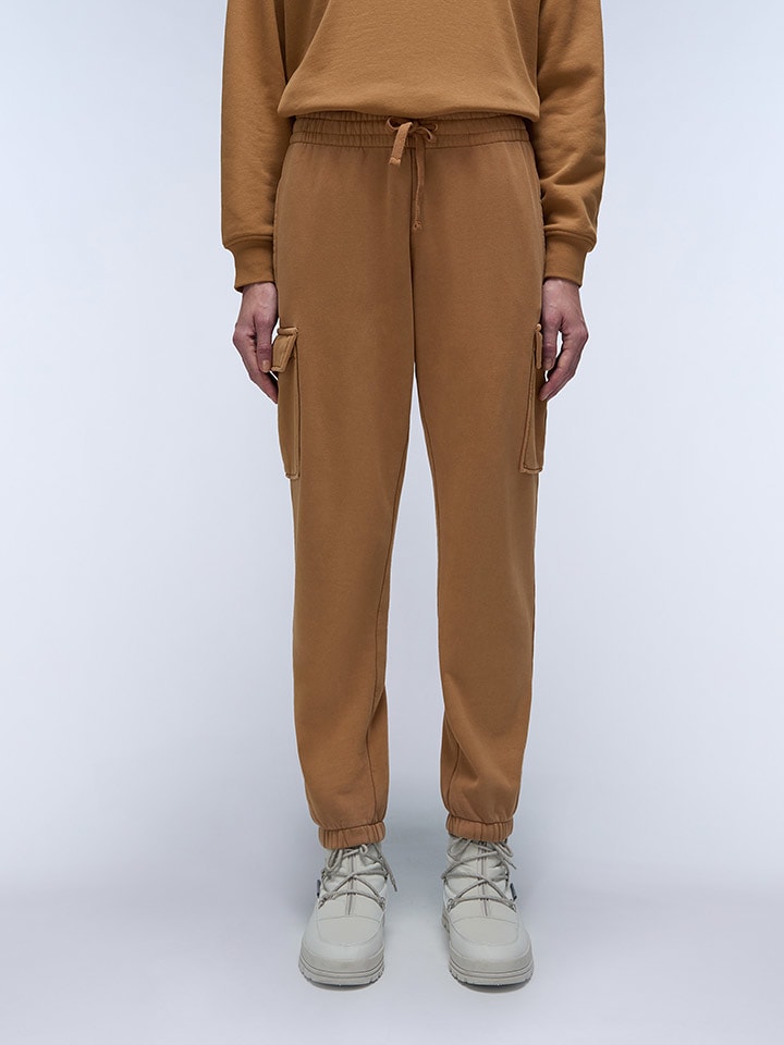 Napapijri Spodnie dresowe w kolorze jasnobrązowym rozmiar: XXS